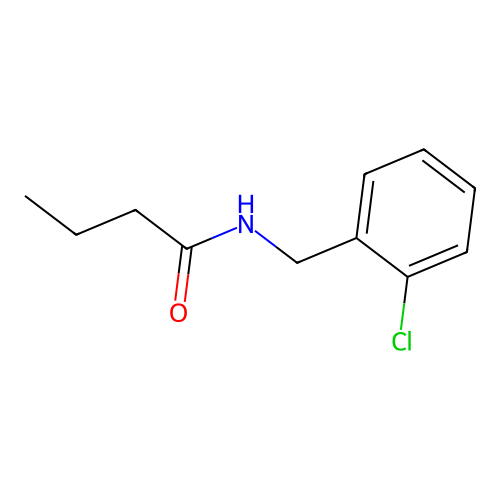 N-(2-chlorobenzyl)butanamide structure