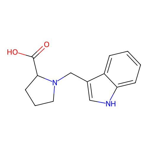 1-(1H-indol-3-ylmethyl)proline structure