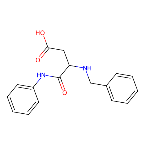 N~2~-benzyl-N-phenyl-alpha-asparagine structure