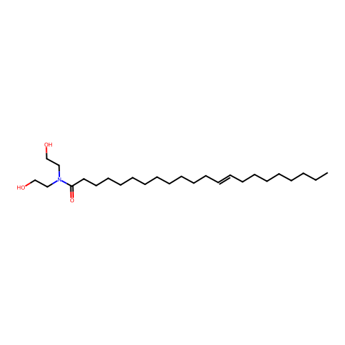 N,N-bis(2-hydroxyethyl)docos-13-enamide structure