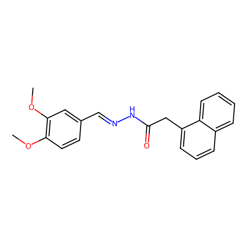 N-[(E)-(3,4-dimethoxyphenyl)methylideneamino]-2-naphthalen-1-ylacetamide structure
