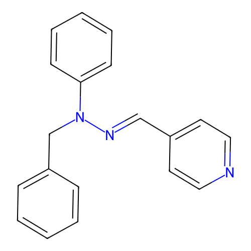 N-benzyl-N-[(E)-pyridin-4-ylmethylideneamino]aniline structure