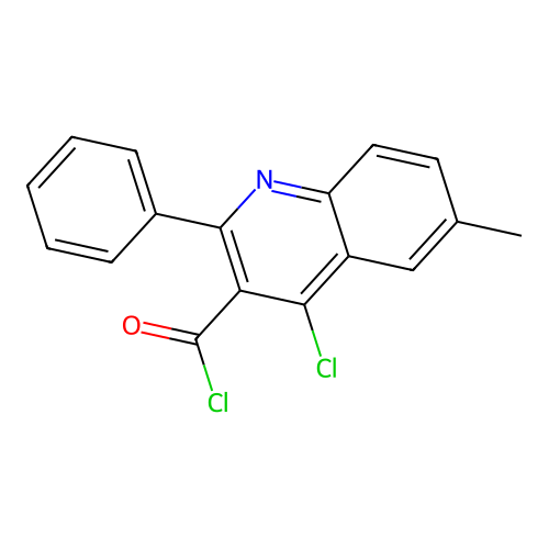 3-Quinolinecarbonyl chloride, 4-chloro-6-methyl-2-phenyl- structure