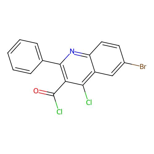 3-Quinolinecarbonyl chloride, 6-bromo-4-chloro-2-phenyl- structure