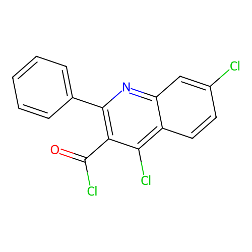 3-Quinolinecarbonyl chloride, 4,7-dichloro-2-phenyl- structure