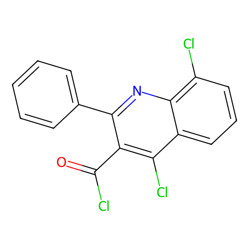 3-Quinolinecarbonyl chloride, 4,8-dichloro-2-phenyl- structure