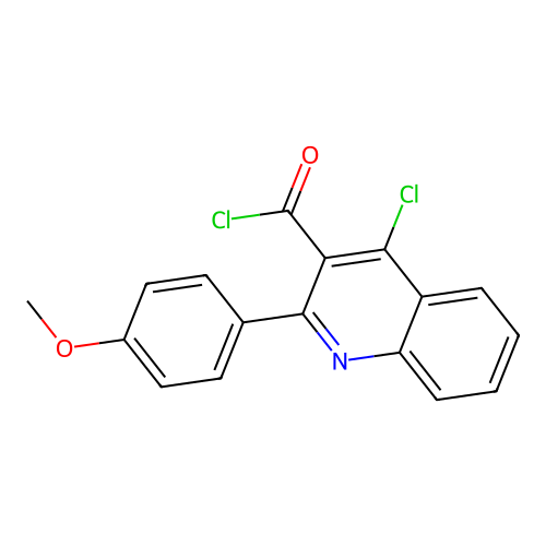 3-Quinolinecarbonyl chloride, 4-chloro-2-(4-methoxyphenyl)- structure
