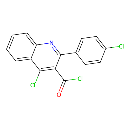 3-Quinolinecarbonyl chloride, 4-chloro-2-(4-chlorophenyl)- structure