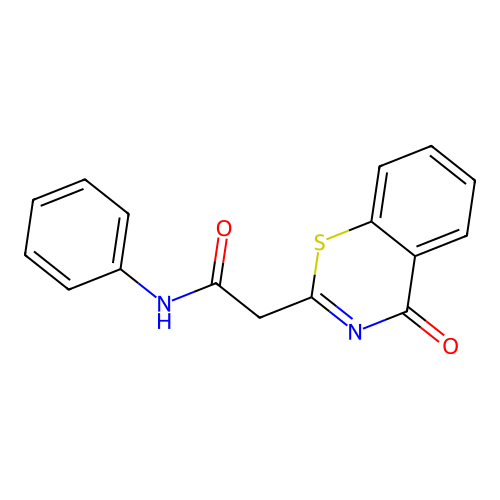 2-(4-oxo-4H-1,3-benzothiazin-2-yl)-N-phenylacetamide structure