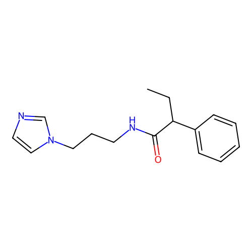 N-[3-(1H-imidazol-1-yl)propyl]-2-phenylbutanamide structure