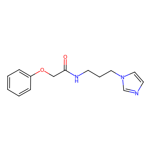 N-[3-(1H-imidazol-1-yl)propyl]-2-phenoxyacetamide structure