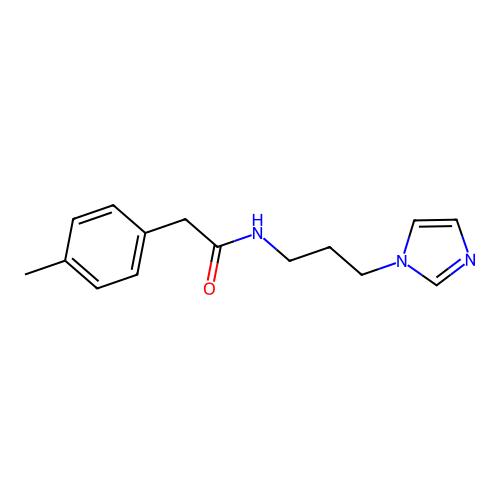 N-(3-imidazol-1-ylpropyl)-2-(4-methylphenyl)acetamide structure