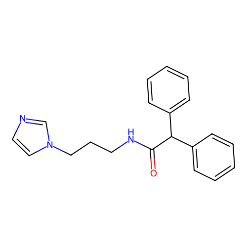 N-[3-(1H-imidazol-1-yl)propyl]-2,2-diphenylacetamide structure