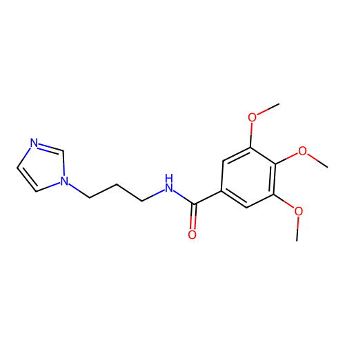 N-[3-(1H-imidazol-1-yl)propyl]-3,4,5-trimethoxybenzamide structure