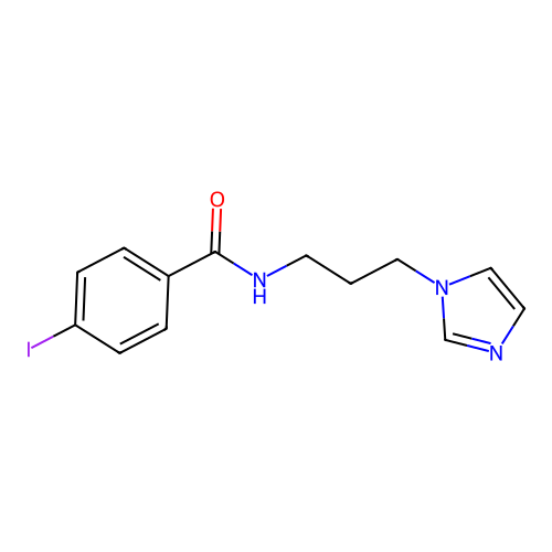 N-[3-(1H-imidazol-1-yl)propyl]-4-iodobenzamide structure