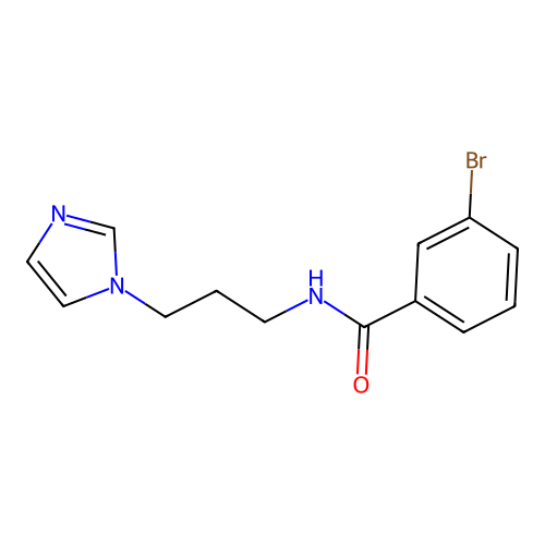 3-bromo-N-[3-(1H-imidazol-1-yl)propyl]benzamide structure