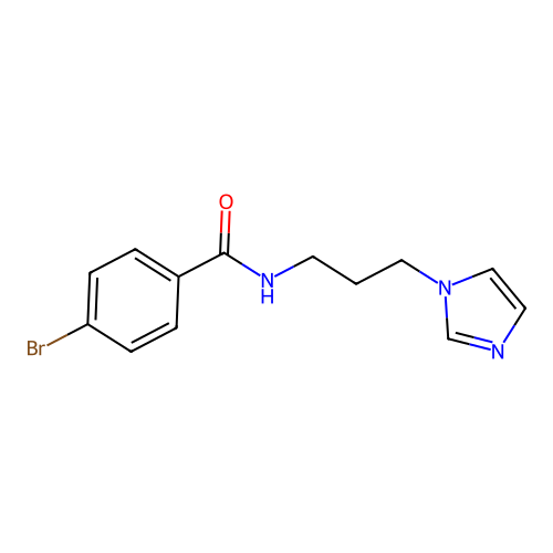 4-bromo-N-[3-(1H-imidazol-1-yl)propyl]benzamide structure