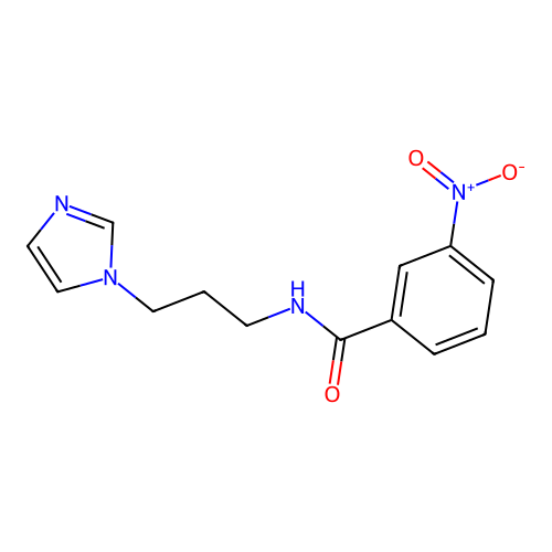 N-(3-imidazol-1-ylpropyl)-3-nitrobenzamide structure
