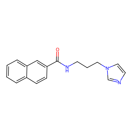 N-(3-imidazol-1-ylpropyl)naphthalene-2-carboxamide structure