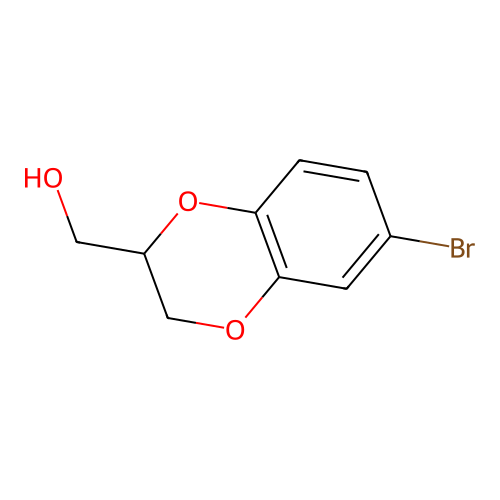 (6-Bromo-2,3-dihydro-1,4-benzodioxin-2-yl)methanol structure