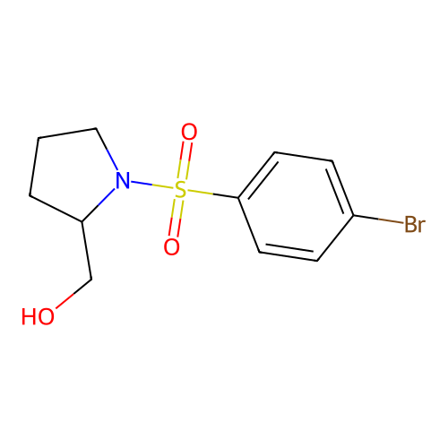 [1-(4-Bromophenyl)sulfonylpyrrolidin-2-yl]methanol structure