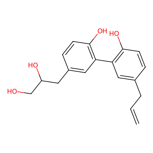 3-[4-Hydroxy-3-(2-hydroxy-5-prop-2-enylphenyl)phenyl]propane-1,2-diol structure