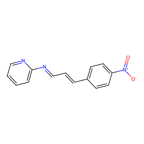 3-(4-nitrophenyl)-N-pyridin-2-ylprop-2-en-1-imine structure