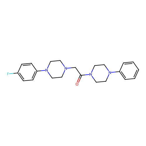 2-[4-(4-Fluorophenyl)piperazin-1-yl]-1-(4-phenylpiperazin-1-yl)ethanone structure
