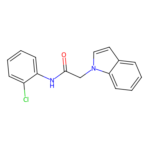 N-(2-chlorophenyl)-2-(1H-indol-1-yl)acetamide structure