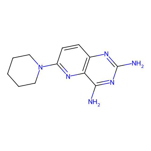 2,4-Diamino-6-piperidinopyrido(3,2-d)pyrimidine structure