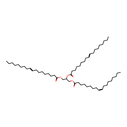 2,3-bis[[(E)-octadec-9-enoyl]oxy]propyl (Z)-octadec-9-enoate structure