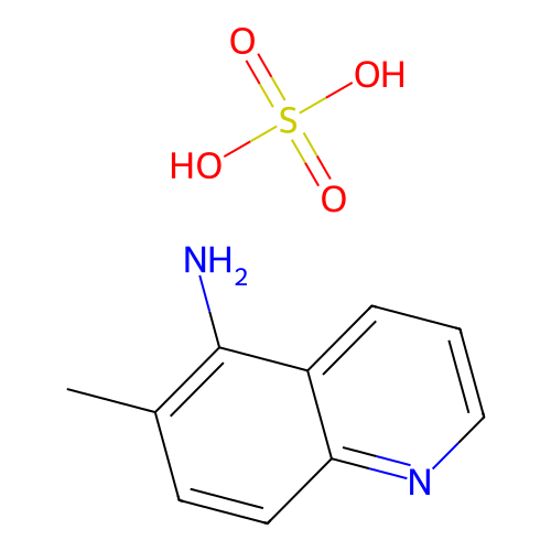 Quinoline, 5-amino-6-methyl-, sulfate structure