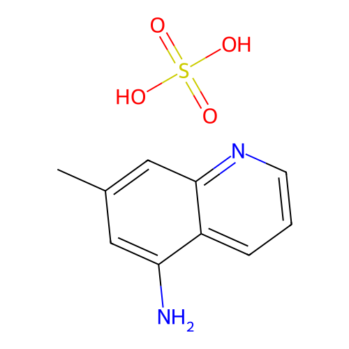 Quinoline, 5-amino-7-methyl-, sulfate structure