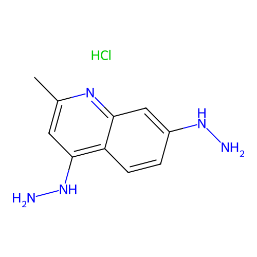 Quinaldine, 4,7-dihydrazino-, hydrochloride structure