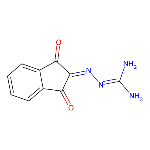 2-[(1,3-Dioxoinden-2-ylidene)amino]guanidine structure