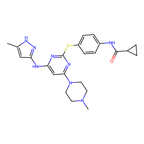 Tozasertib structure