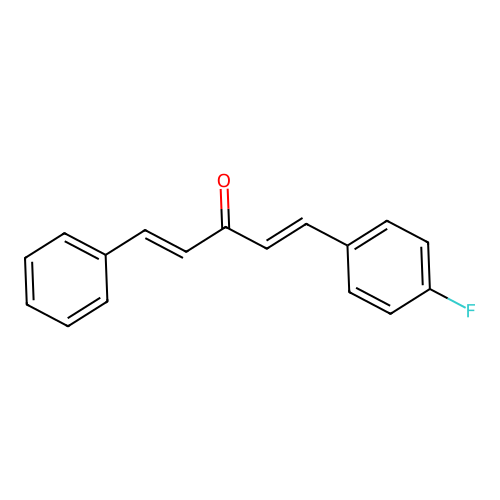 (1E,4E)-1-(4-fluorophenyl)-5-phenylpenta-1,4-dien-3-one structure