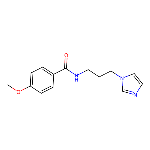 N-[3-(1H-imidazol-1-yl)propyl]-4-methoxybenzamide structure
