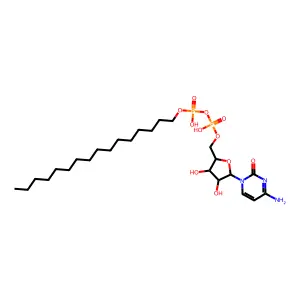 P(1)-(1-hexadecyl)-P(2)-(1-beta-arabinofuranosylcytosin-5'-yl)pyrophosphate structure