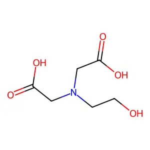 (2-Hydroxyethyl)iminodiacetic acid structure