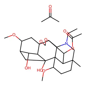 Dictyocarpine compd. with acetone structure