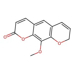 2H,8H-Benzo(1,2-b:5,4-b')dipyran-2-one, 10-methoxy- structure