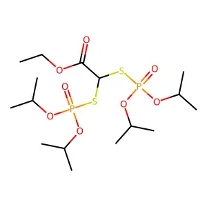 Acetic acid, bis((bis(1-methylethoxy)phosphinyl)thio)-, ethyl ester structure