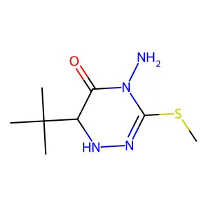 1,2,4-Triazin-5(4H)-one, 4-amino-6-(1,1-dimethylethyl)-1,6-dihydro-3-(methylthio)- structure