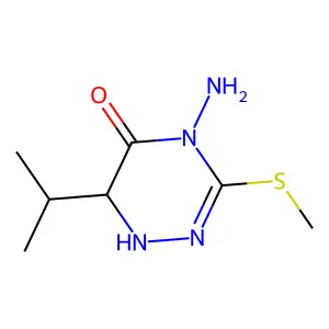 1,2,4-Triazin-5(4H)-one, 4-amino-1,6-dihydro-6-(1-methylethyl)-3-(methylthio)- structure
