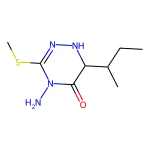 1,2,4-Triazin-5(4H)-one, 4-amino-1,6-dihydro-6-(1-methylpropyl)-3-(methylthio)- structure