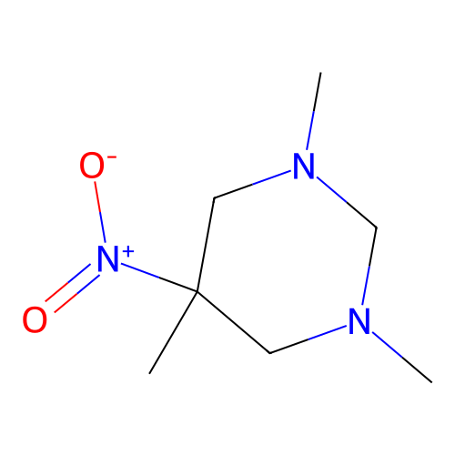 Pyrimidine, hexahydro-1,3,5-trimethyl-5-nitro- structure