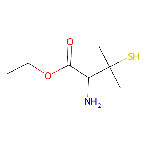 Ethyl 3-sulfanylvalinate structure