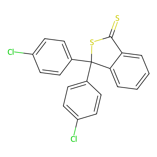 3,3-Bis(4-chlorophenyl)-2-benzothiophene-1-thione structure
