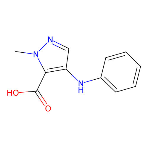 1H-Pyrazole-5-carboxylic acid, 1-methyl-4-(phenylamino)- structure
